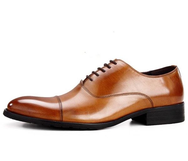 

large size eur45 fashion 5 color formal oxfords shoes mens dress shoes genuine leather oxfords business mens wedding, Black