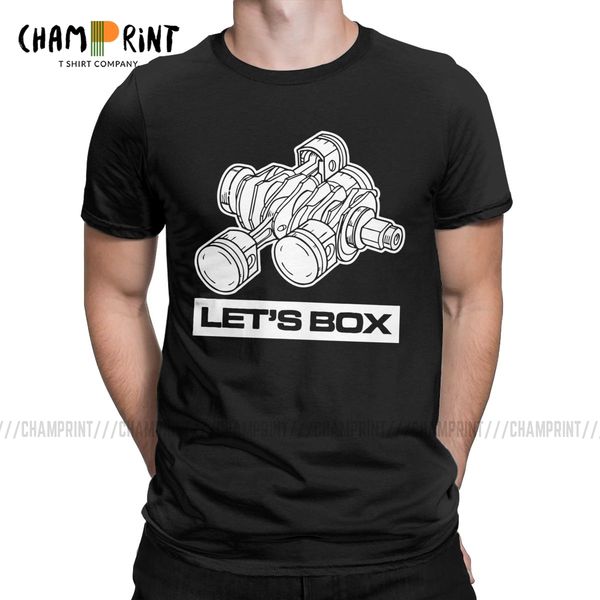 

sport boxer engine mechanical flat men's t shirts vintage tees short sleeve round neck t-shirt pure cotton gift idea clothes