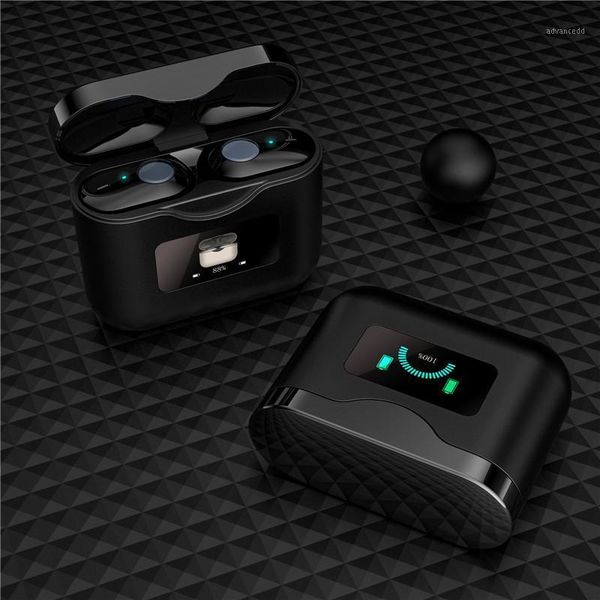 

twsv5.0 earbuds bluetooth wireless headset, 3d stereo headset with dual microphones and custom screen, gaming headset1