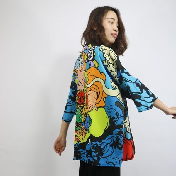 

japanese kimono yukata kimono cardigan fashion blouse women 2019 long obi cardigan haori traditional kimonos shirt az0081, Red