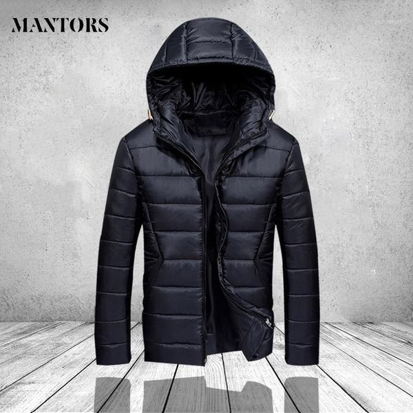 

2019 winter jacket men hooded slim korean jacket coat fashion cotton youth clothing new winter warm zipper coats1, Black