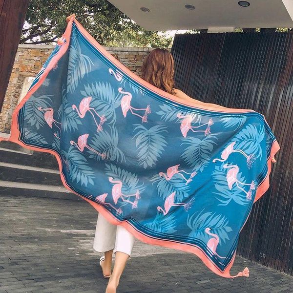 

fzslcyiyi ethnic style scarf women fashion leaf print shawl wrap foulard bandana spring summer beach cover up hijab, Blue;gray