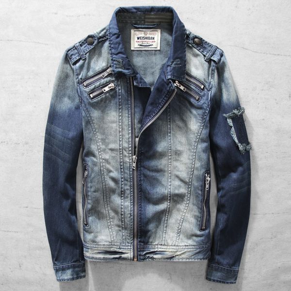 

2021 men denim new jeans thin jacket fashion sleeve a3324 4idm, Black;brown