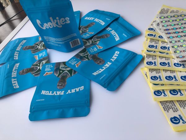 

наклейки этикетки майларового пэйтон голограмма пустого мешок 3.5g edibles сумке серой упаковка сумка местного синее печенье ароматизаторы b