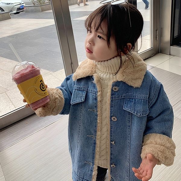 

new baby girl boy soft denim coat kids coats spring and autumn jackets children casual clothes outfits y200901, Blue;gray