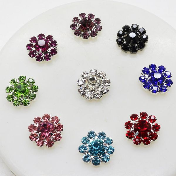 

zmasey 16мм металл кнопки 10pcs / серия mix color rhinestone diamond crystal button приукрашивание украшения головные уборы аксессуары wmtyu, Black