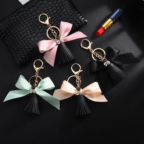 

fashion keychain bow knot key chain gifts for women llaveros mujer car bag accessories keyring holder jewelry accessory eh326 h jlllbf, Silver