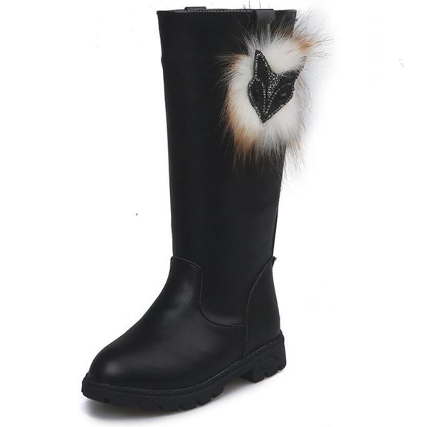 

new winter girls fashion boots fashion flat heel princess leather kids snow boots student performance shoes baby martin boots wmtazp xhlove, Black