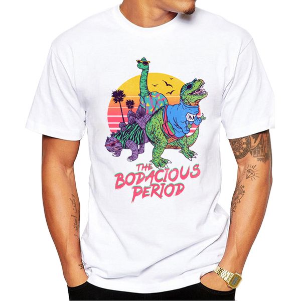 

teehub hipster the bodacious period fashion dinosaur printed short sleeve casual funny sport hooded sweatshirt hoodie t shirt