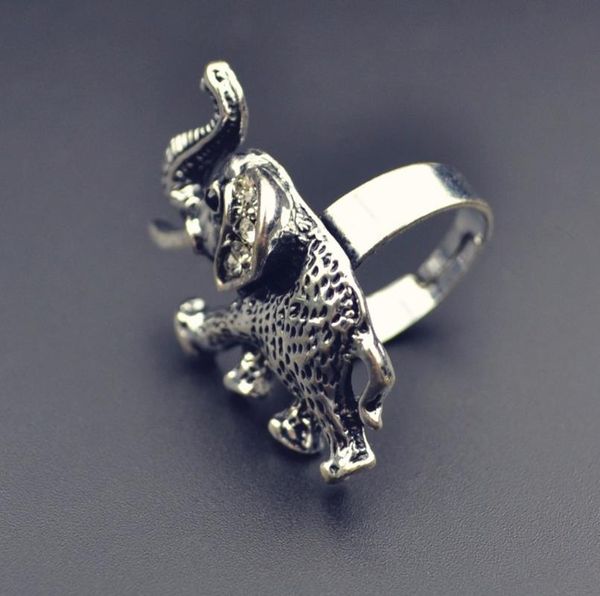 

новый слон сплав ювелирных изделия кольцо, вкус стиля ретро бесплатной доставки, Golden;silver