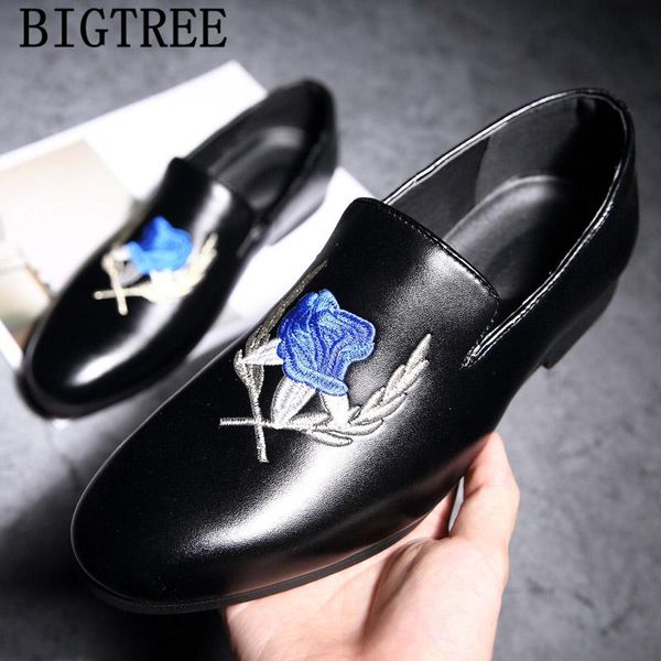 

fashion coiffeur dressing shoes for men formal business shoes loafers men italian elegant for sepatu pria kulit asli, Black