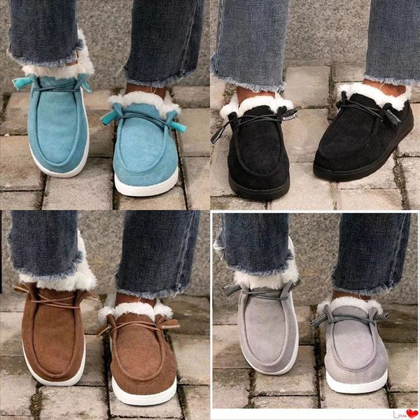 

94sry women winter snow zip australia cotton boot pu leather botas warm cotton plush woman shoes ladies sewing female flat casual, Black