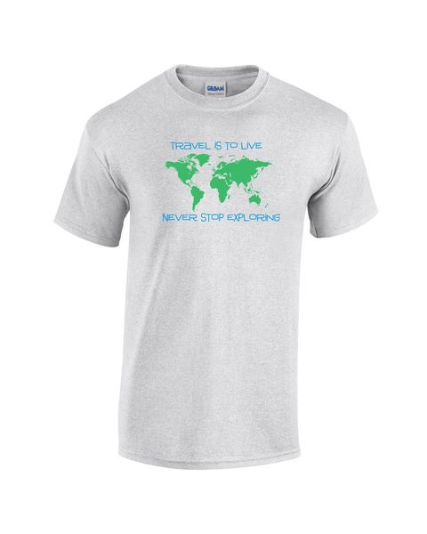 

new summer cool tee shirt travel is to live never sexploring ash grey t shirt world map tourism t shirt sport hooded sweatshirt hoodie