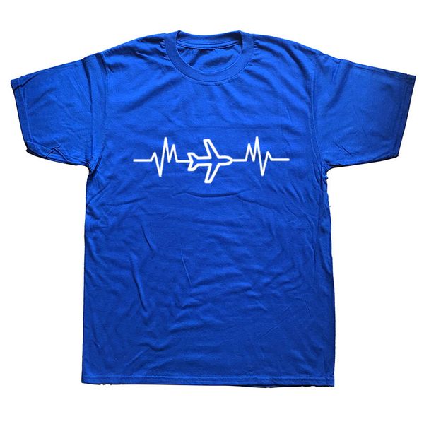 

самолеты подарок повседневная рубашка мужчины лето стиль короткие рукава airplane pilot heartbeat винтажная футболка тис черный спортивный т