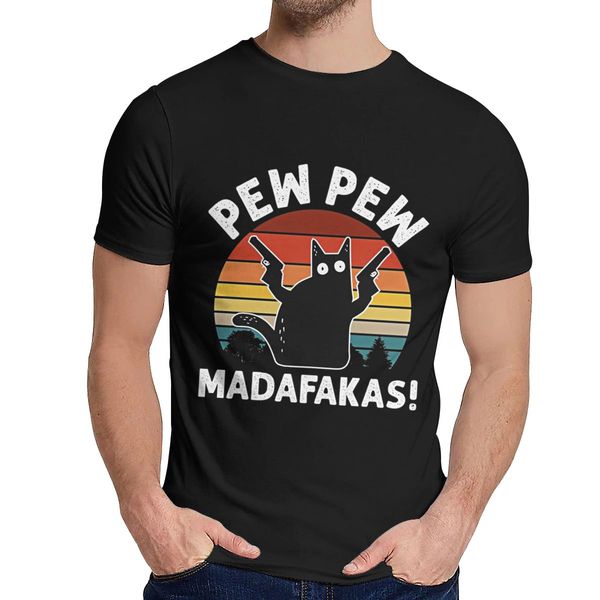

great quality black cat pew pew madafakas t shirt funny gangster cat unique design t-shirt sport hooded sweatshirt hoodie