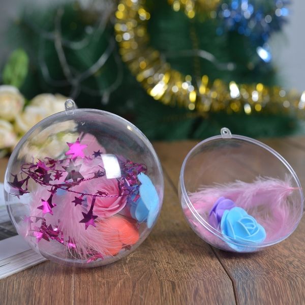 

jkwkm 14cm ceiling plastic hollow transparent acrylic christmas christmas ball window ball opening mall large decoration tuepq