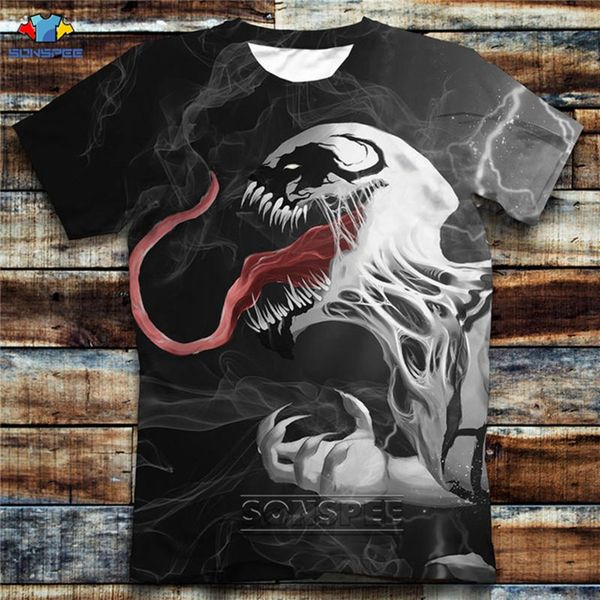 

venom unique men d84 3d print shirts graphic oversized hippie men clothing