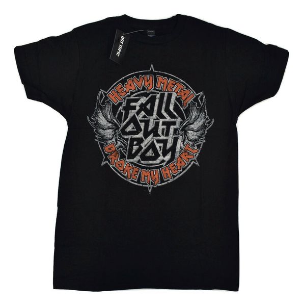 

mens fall out boy fob heavy metal broke my heart shirt new xs sport hooded sweatshirt hoodie