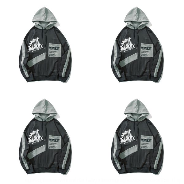 

guochao pulloverhoodie пуловер мультфильм лев напечатаны свитер мужской моды ины контраст цвета шить harajuku стиль hoodie потерять пуловер, Black