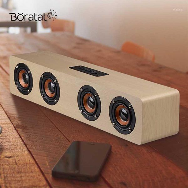 

12w wooden wireless bluetooth speaker wired connection with tf card high power extended 32gb for smartphone/pc/tv1