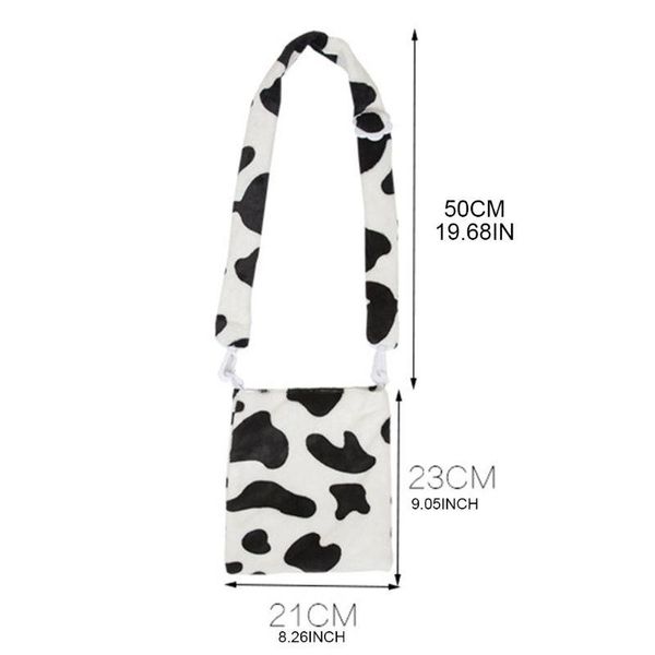 

women cow pattern shoulder lady crossbody bag tote messenger satchel purse