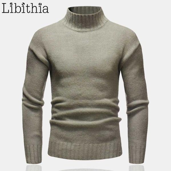 

men's turtleneck sweater pullover solid color long sleeve outwear -3xl winter men knit clothes male white pink coffee t3151, White;black