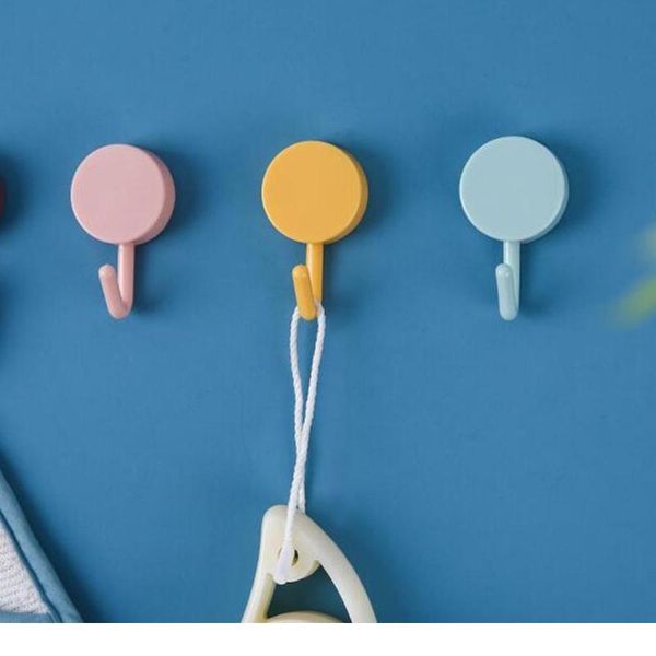 

1/4/8pcs self adhesive hooks organizer wall keys plastic random door hanger bathroom kitchen home decor key holder adhes wmtewt