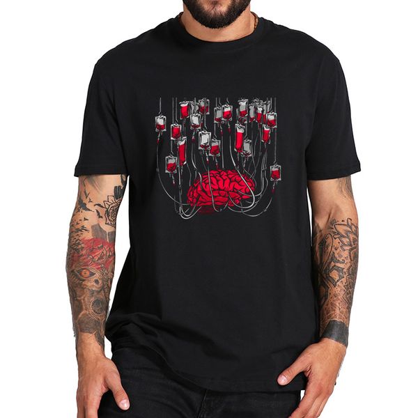 

brain emergency t shirt bloody save camiseta originality black short sleeved punk tshirt eu size sport hooded sweatshirt hoodie