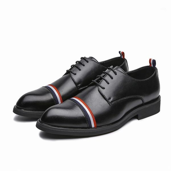 

dress shoes formal fashion lace-up office men's pointed toe business oxfords classic modern elegant shoe1, Black