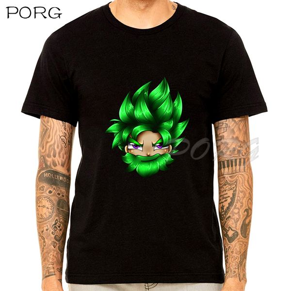 

super saiyan short sleeve printed funny tshirt casual loose summer for anime japanese tees sport hooded sweatshirt hoodie men t shirt