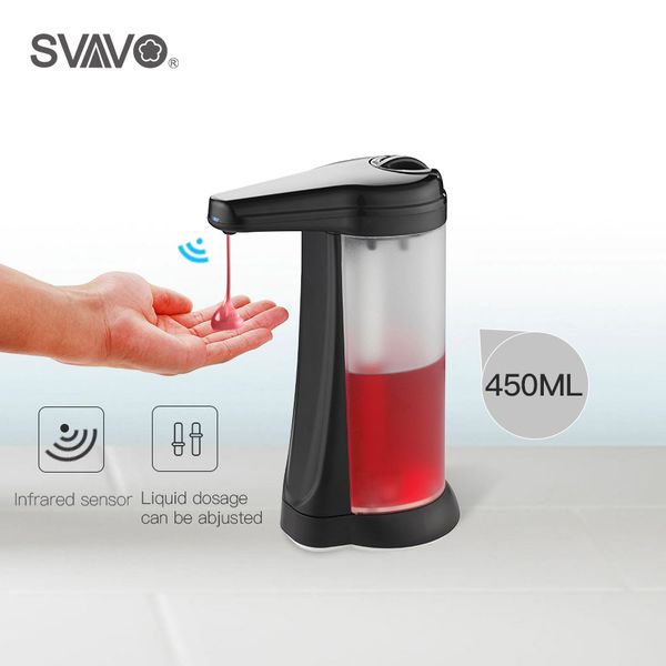 450ml Dispensador automático sem rosto de sabão do banheiro Infravermelho Infravermelho Sensor de Hand Handitizer ABS Liquid Soap Dispenser Y200407