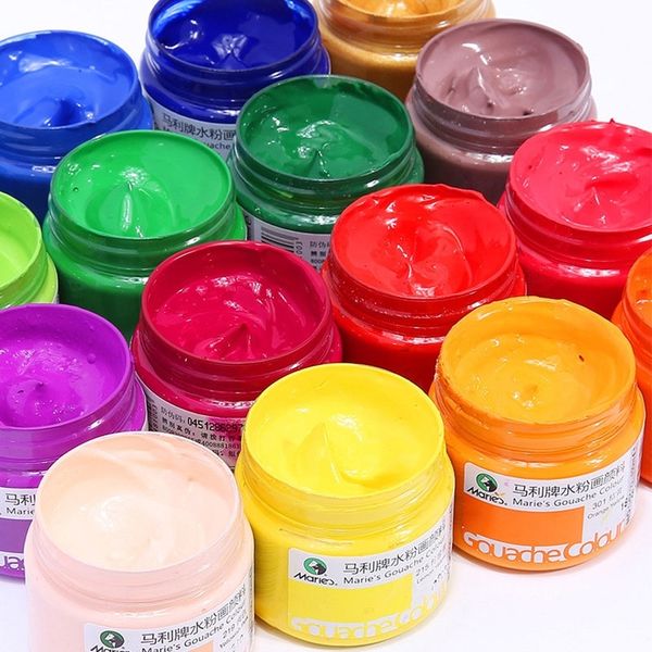 

2020 stationery 100 ml bottle, handmade special pigment, gouche pigment in 42 colors