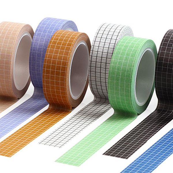 

5Pieces/Lot 10M Pure Color Grid Washi Tape Set Masking Tape Journaling Supplies Washy Tape Organizer Washitape Stationery Sticker Scra 2016