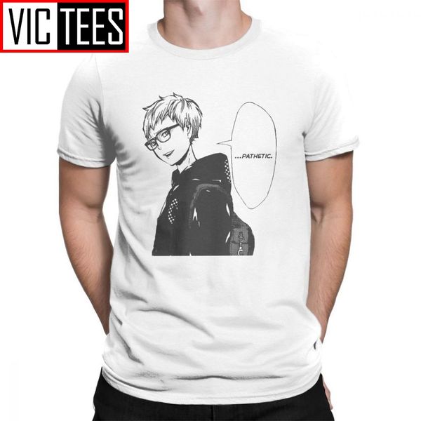 

haikyuu футболках цукисима kei мужчины футболки с короткими рукавами классический fit summer crew neck comic футболки мужской спорт с капюшо