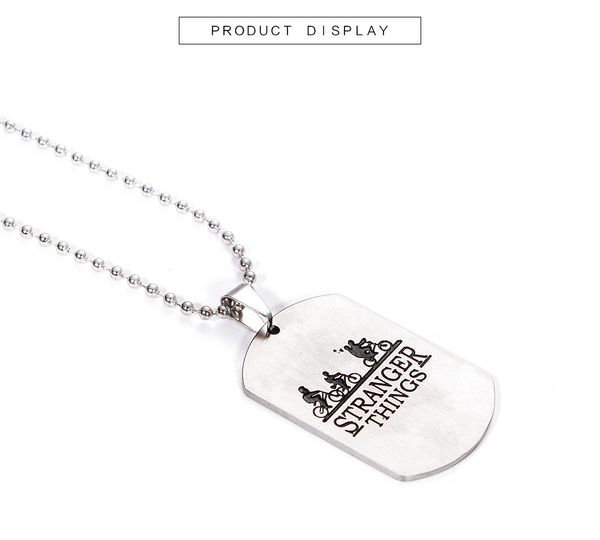 

tag necklace stainless necklace, Silver