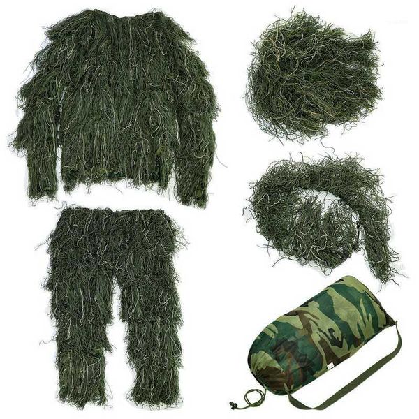 

camouflage hunting ghillie suit secretive hunting aerial shooting clothes sniper suits camouflage clothing with cover bags1