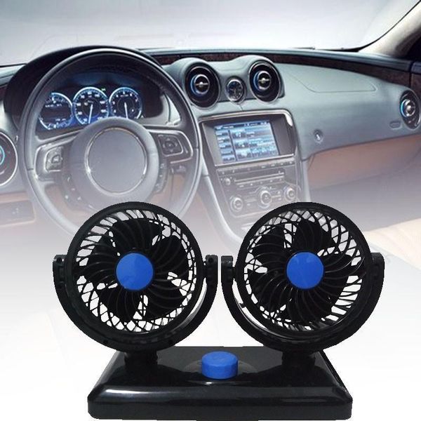 

12v 24v universal car cooler air fan cooling heater dual head auto air car fan cooling low noise strong wind adjustable1