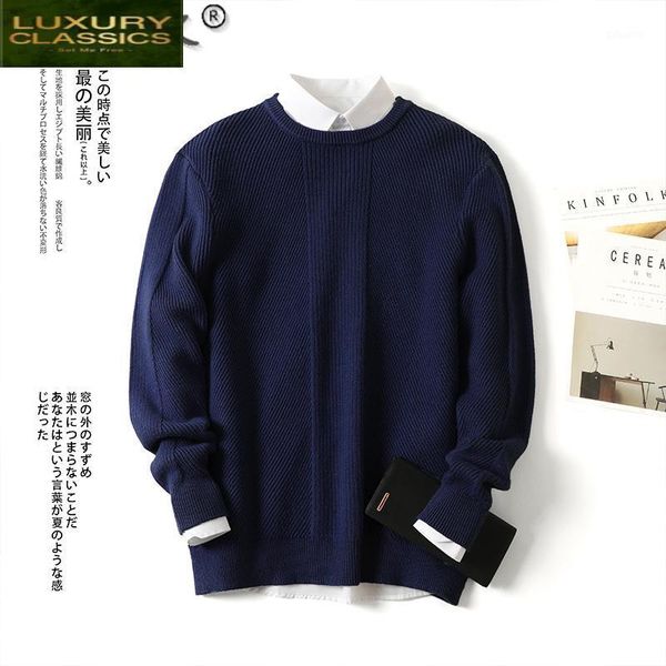 

men's sweater black pullover men korean style knitted sweaters autumn winter clothes 2021 pull homme 0lw44591, White;black