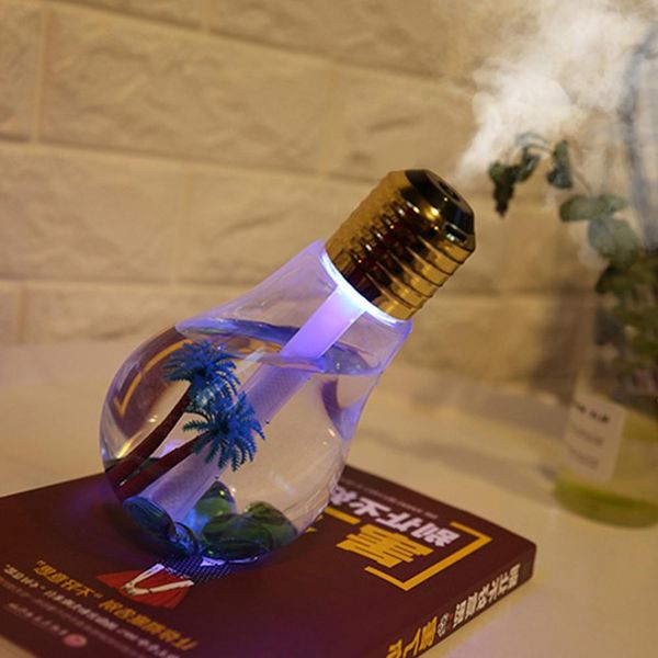 

usb incense ultrasonic humidifier home office mini aroma diffuser led night aromatherapy mist maker creative bottle bulb humidifie air purif