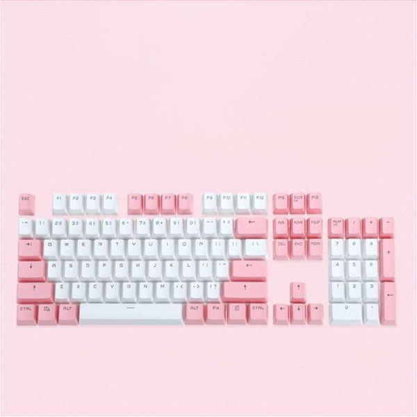 

wesappa pbt translucent backlight keycaps 104 keys mechanical keyboard key cap double skey cap for cherry blossom mx