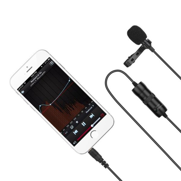 

mc-m1 lavalier omnidirectional capacitance recording video microphone length 6m