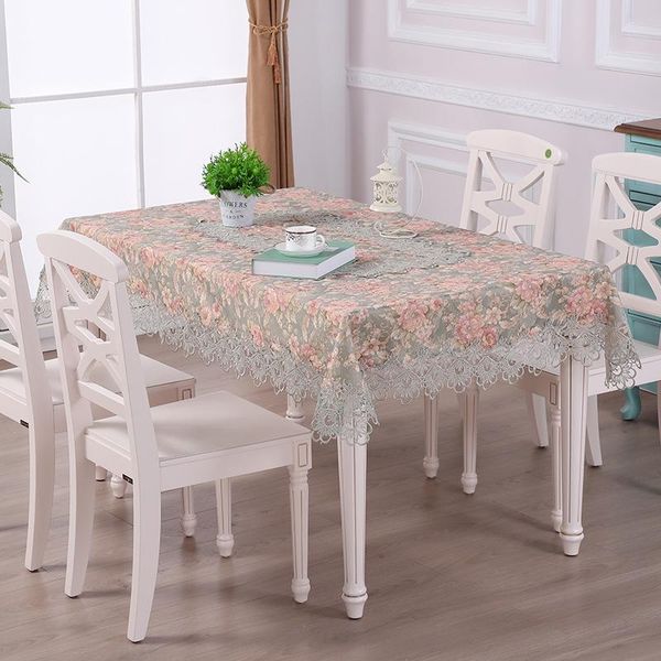 

european-style embroidered floral tablecloth wholesale coffee table cloth table cover towel for home wedding decoration