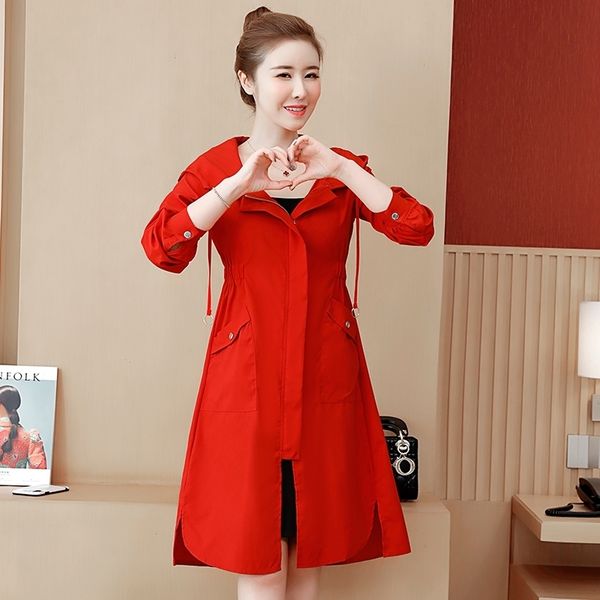 

women coat thin windbreaker hooded slim temperament jacket new autumn 201103, Black