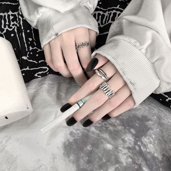 

ring female fashion personality retro hip-hop hipster finger ring, Silver