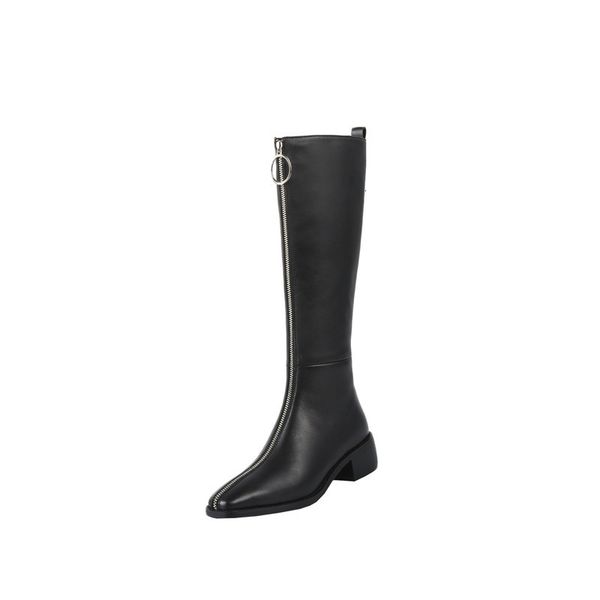 

2021 new winter sell genuine knee high fashion heels women's boots hnxr, Black