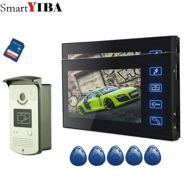 

video door phones smartyiba 7" intercom doorbell phone wired visual speakerphone system home recording1