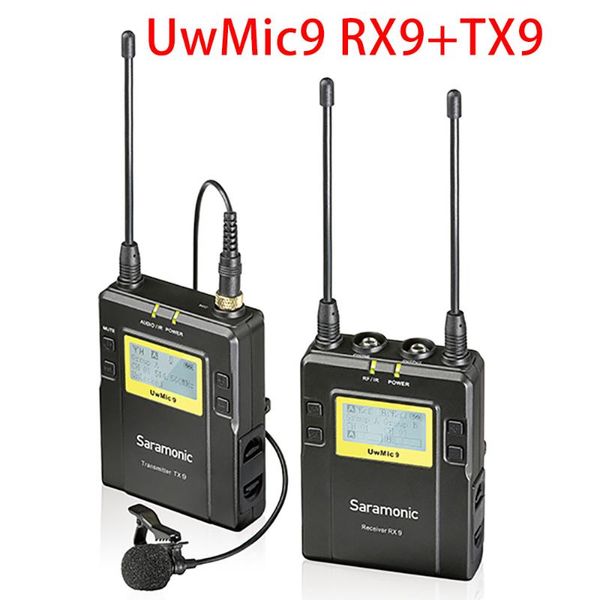 

saramonic uwmic9 uhf lavalier microphone 1 drag 1 / drag 2 video mic wireless microphone for canon nikon sony dslr camera