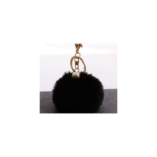 

fashion chaveiro keychain fur pom pom ball key chain faux rabbit hair bulb bag car ornaments fur ball pendant gifts f wmtjqi, Silver