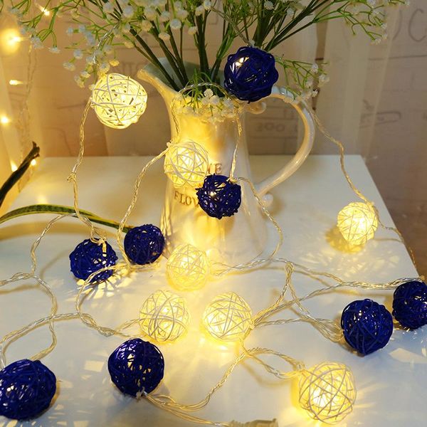 

рождественские огни светодиодных украшений ого 20 led 5см рождество rattan шарик гирлянды сказочных огни led главной новый год новогодние ук
