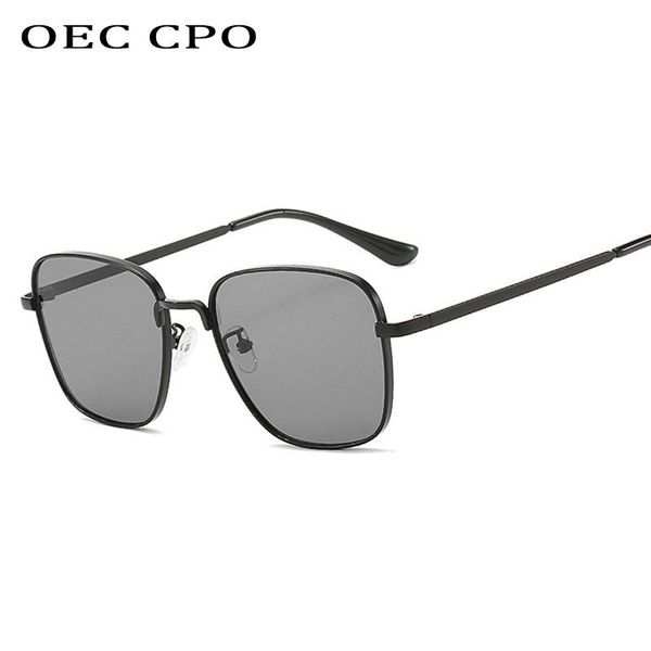 

sunglasses oec cpo brand men's vintage square women uv400 lens eyewear metal frame accessories male sun glasses men/women o393, White;black